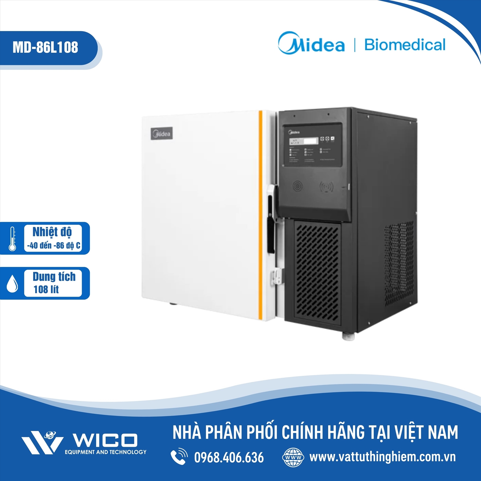 Tủ Lạnh Âm Sâu -86 Độ Midea MD-86L108