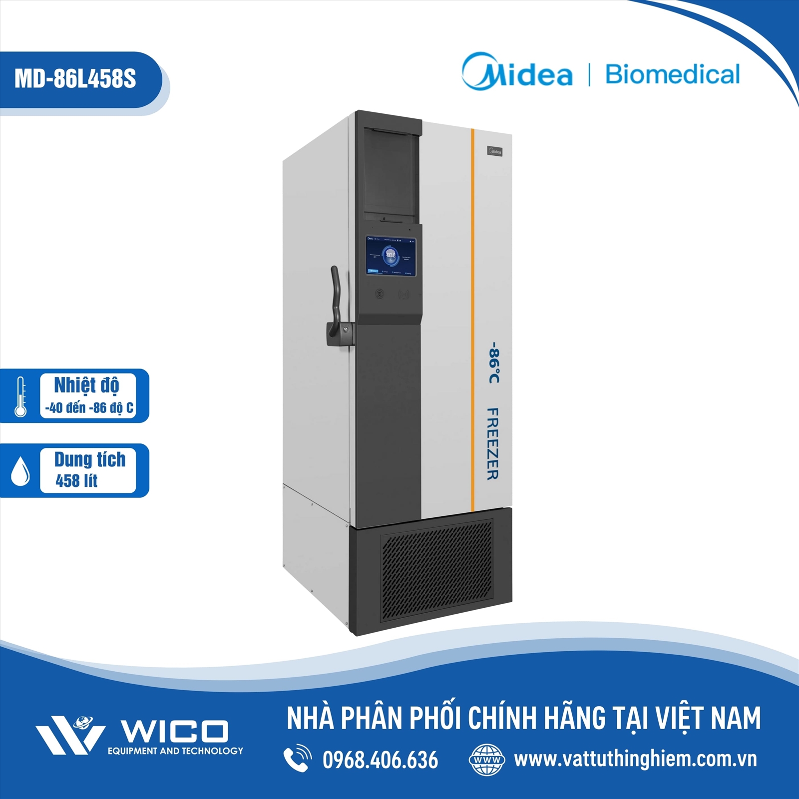 Tủ Lạnh Âm Sâu -86 Độ Midea MD-86L458S