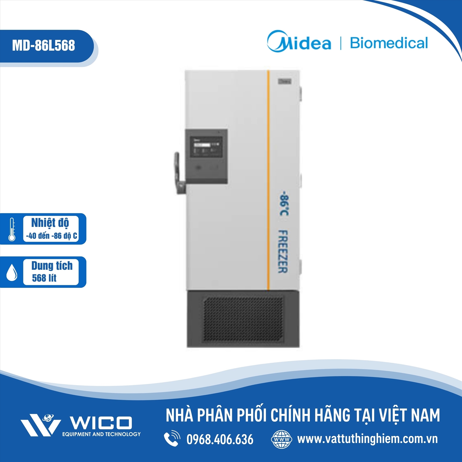 Tủ Lạnh Âm Sâu -86 Độ Midea MD- 86L568