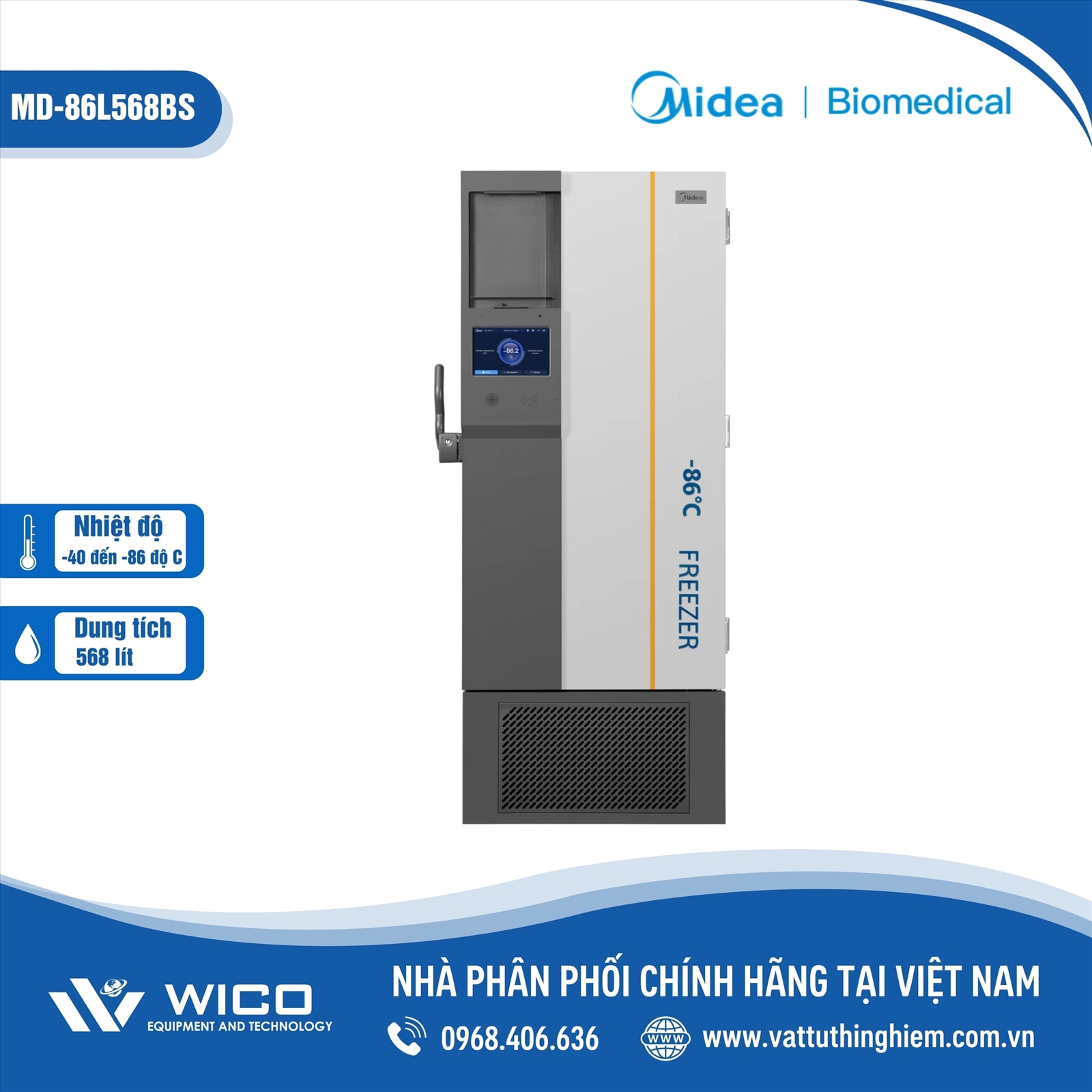 Tủ Lạnh Âm Sâu -86 Độ Midea MD-86L568BS