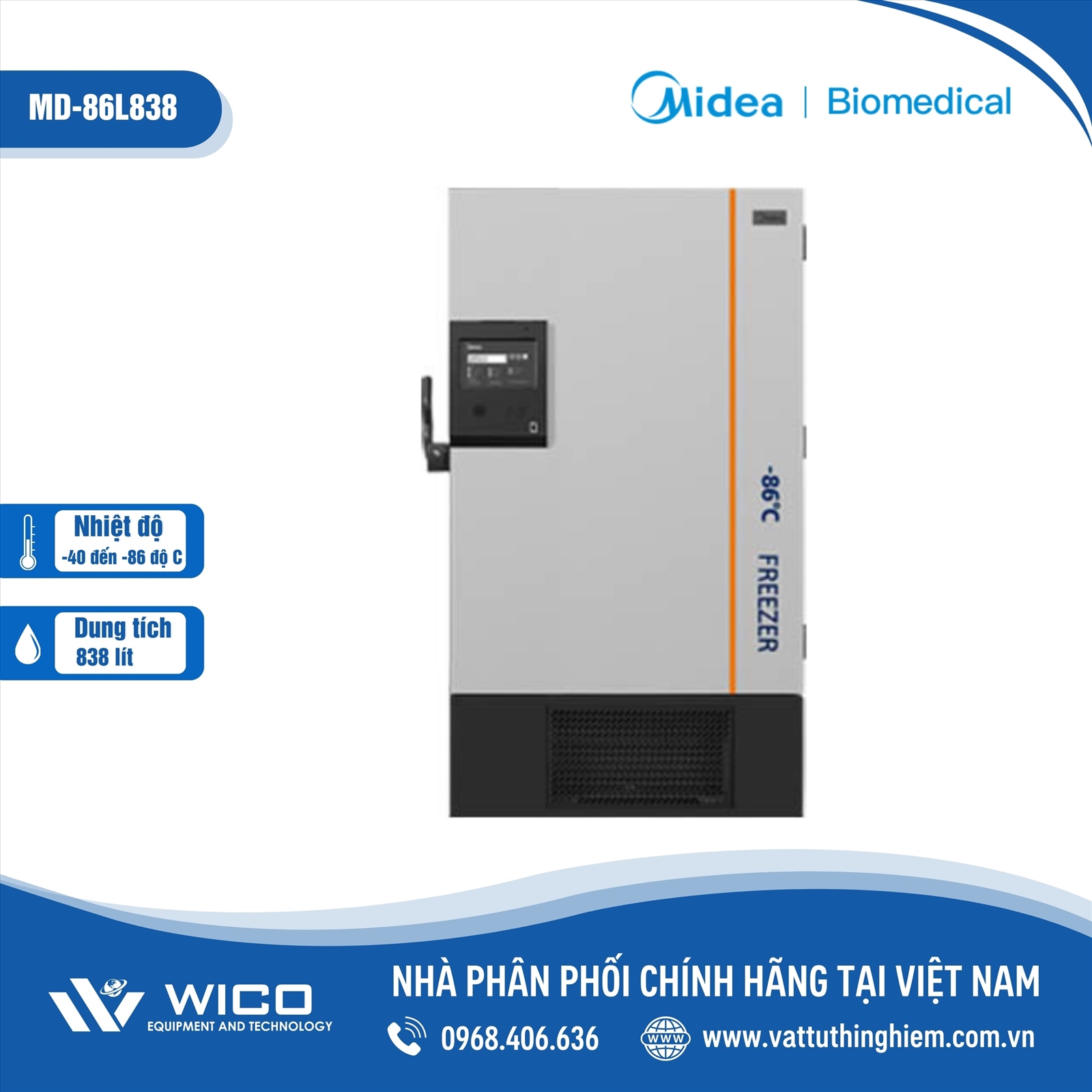 Tủ Lạnh Âm Sâu -86 Độ Midea MD-86L838