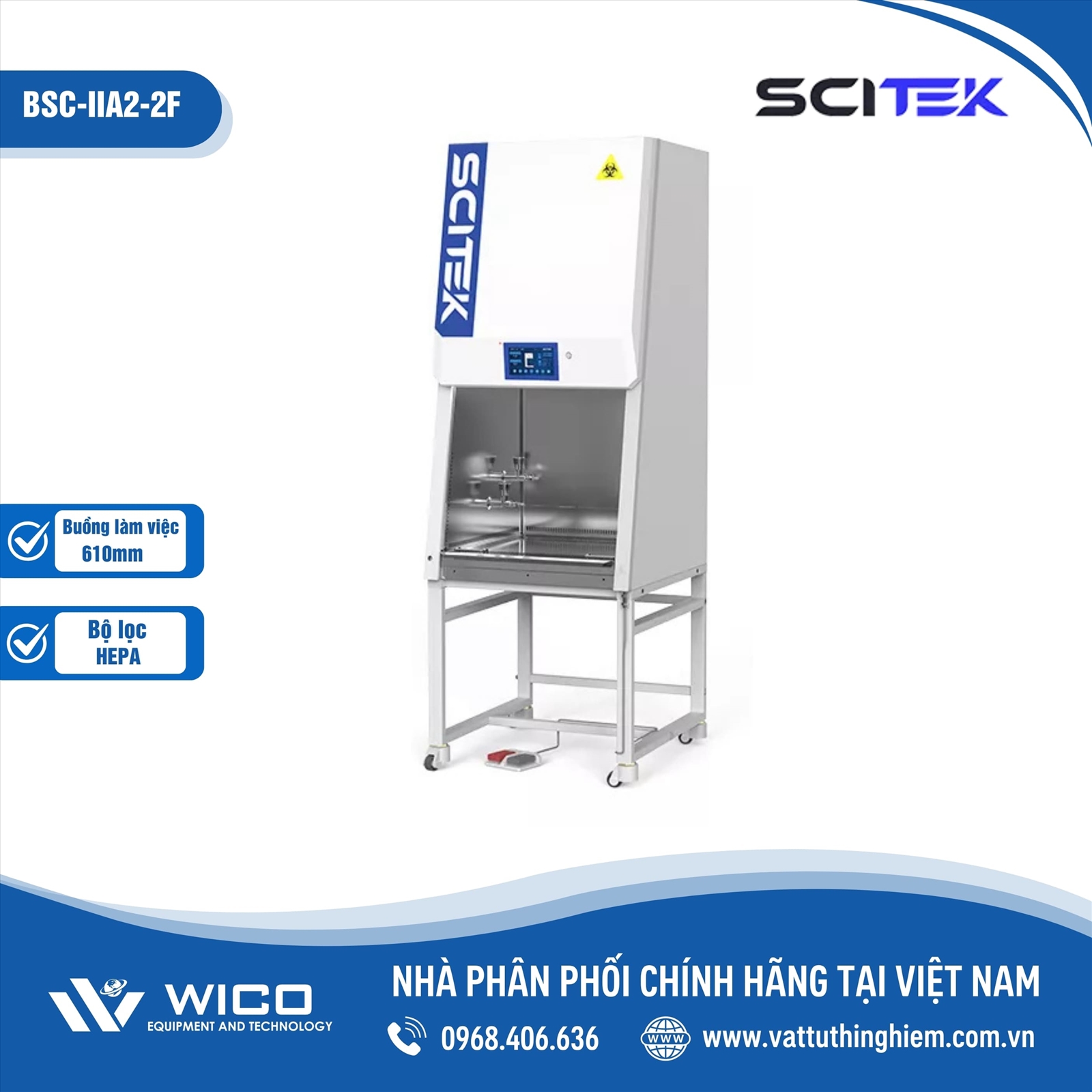 TỦ AN TOÀN SINH HỌC CẤP II SCITEK BSC-IIA2-2F