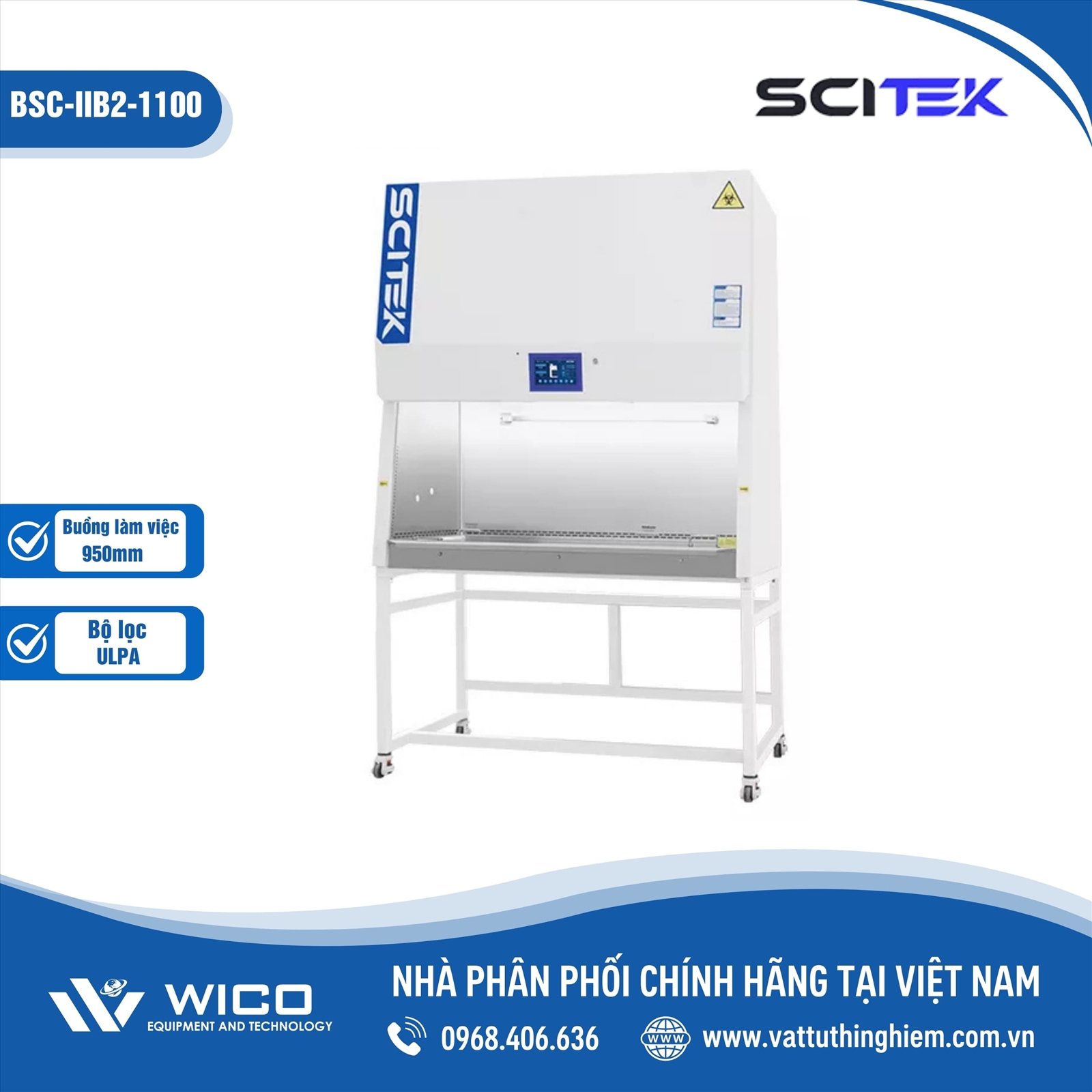 TỦ AN TOÀN SINH HỌC CẤP II SCITEK BSC-IIB2-1100