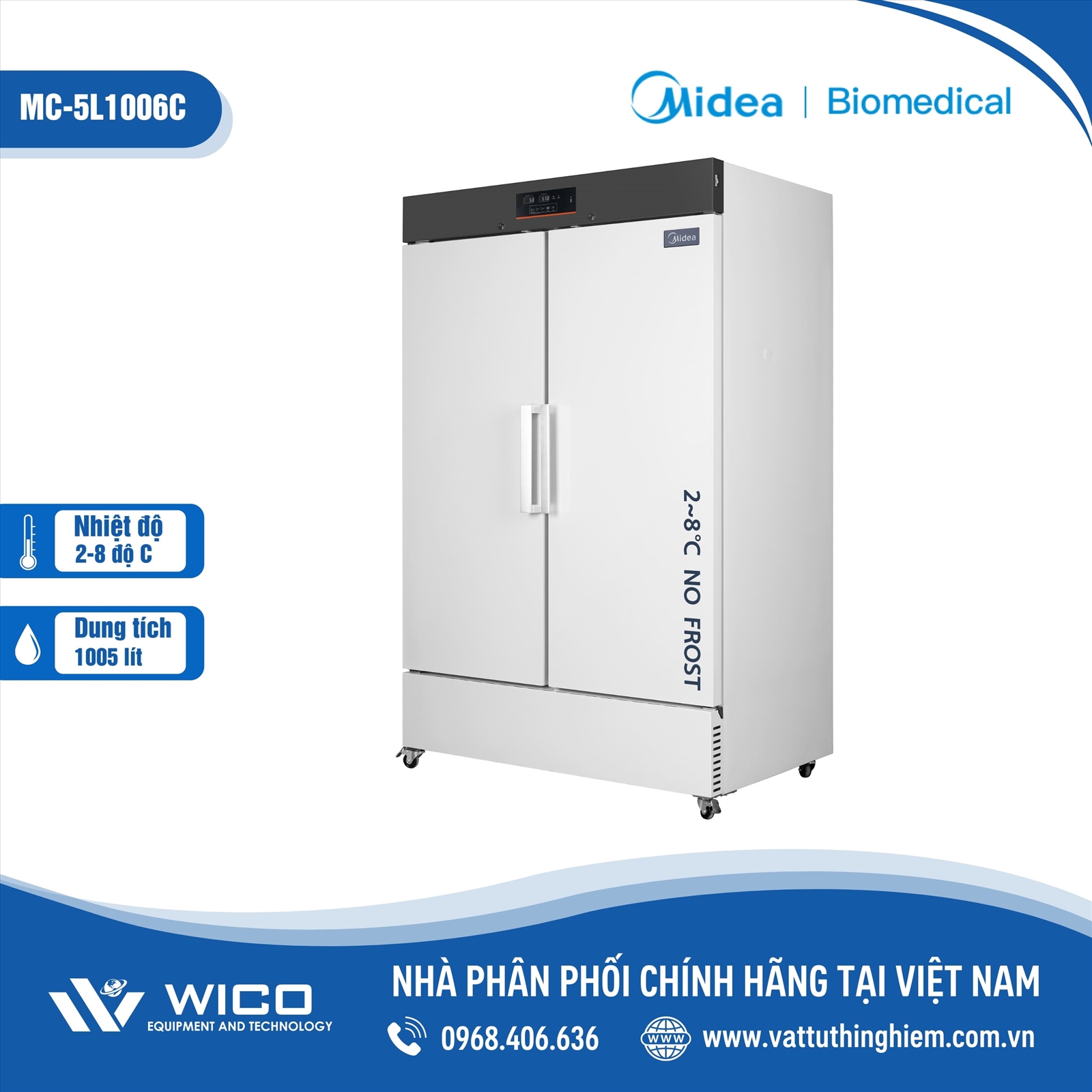 Tủ bảo quản 2-8 độ C Midea MC-5L1006C