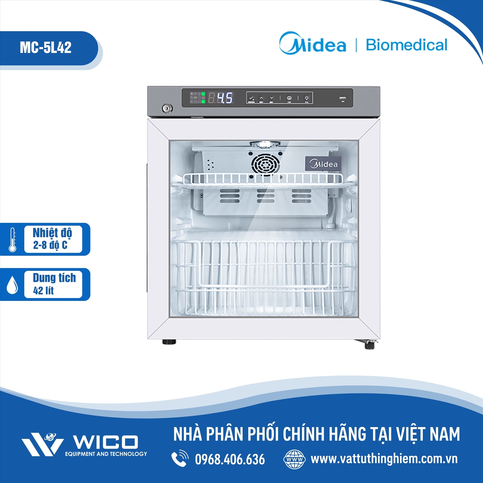 Tủ bảo quản 2-8 độ C Midea MC-5L42