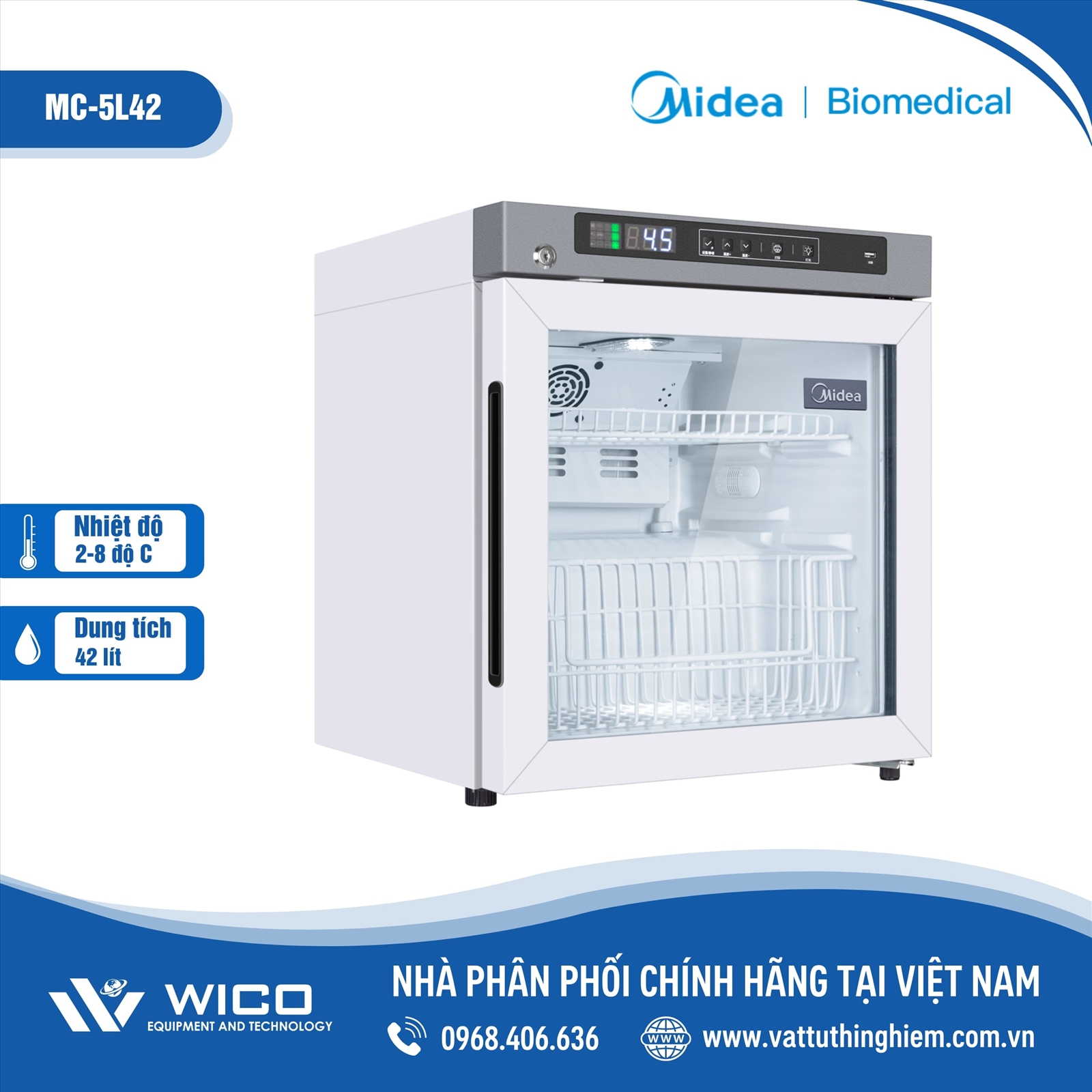 Tủ bảo quản 2-8 độ C Midea MC-5L42