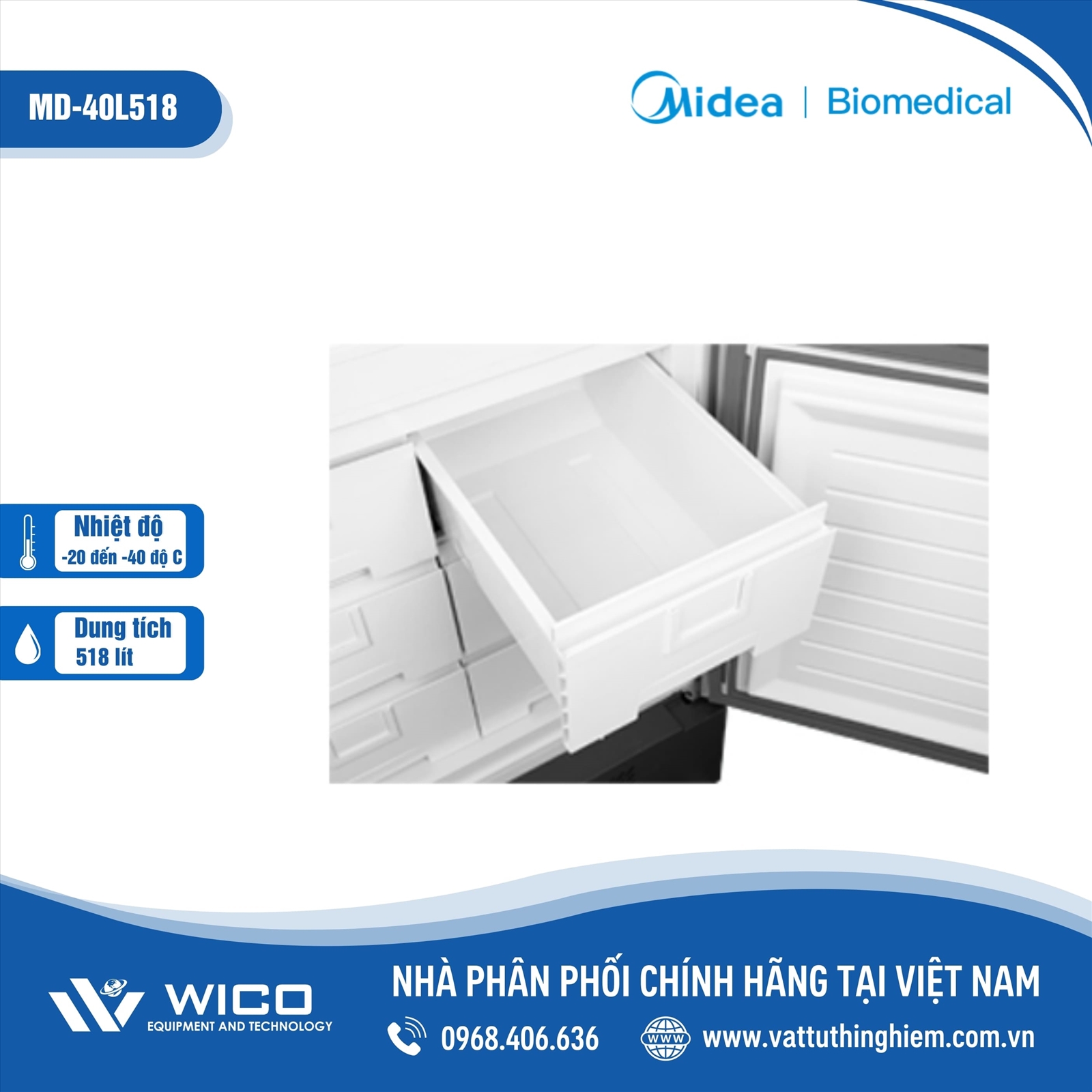 Tủ Lạnh Âm Sâu -40 Độ C Midea MD-40L518