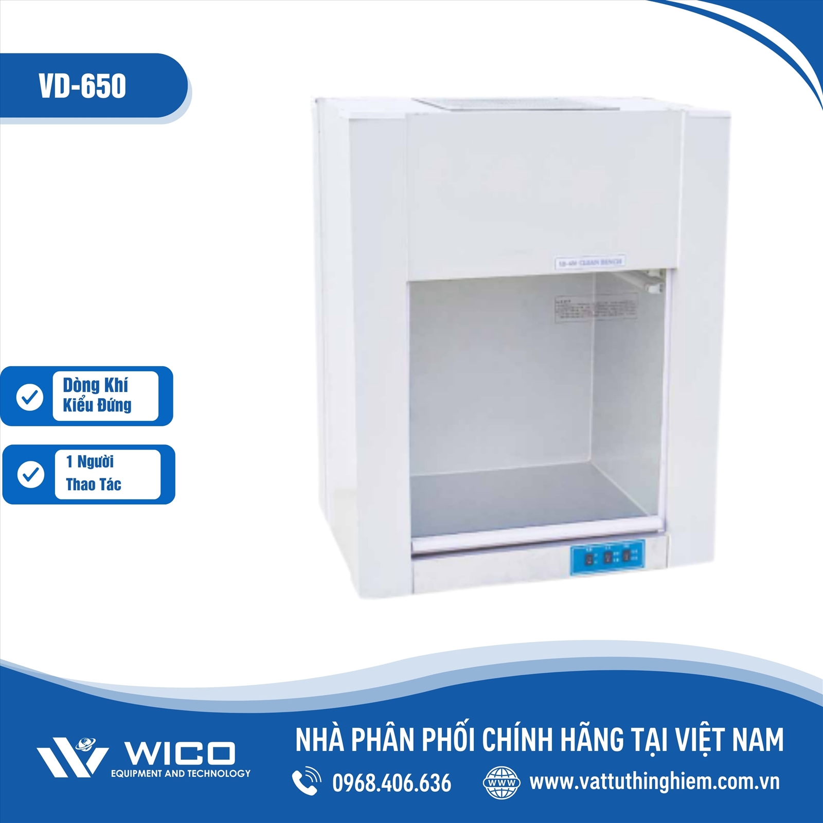 Tủ Cấy Vi Sinh Để Bàn Thương Hiệu Wico VD-650