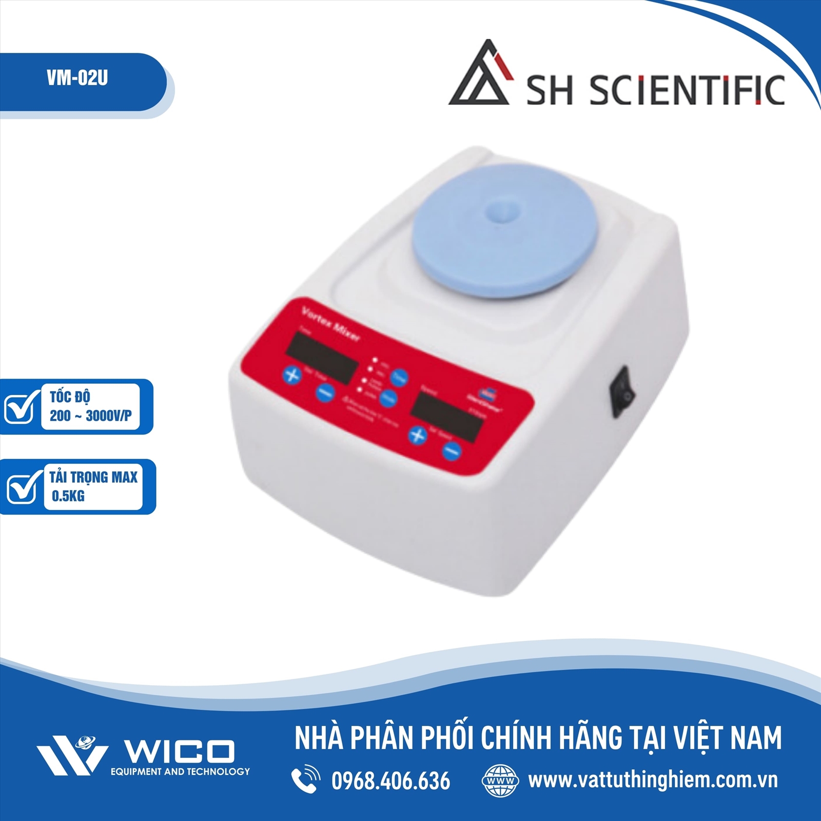 Máy lắc Vortex Mixer SH Scientific VM-02U