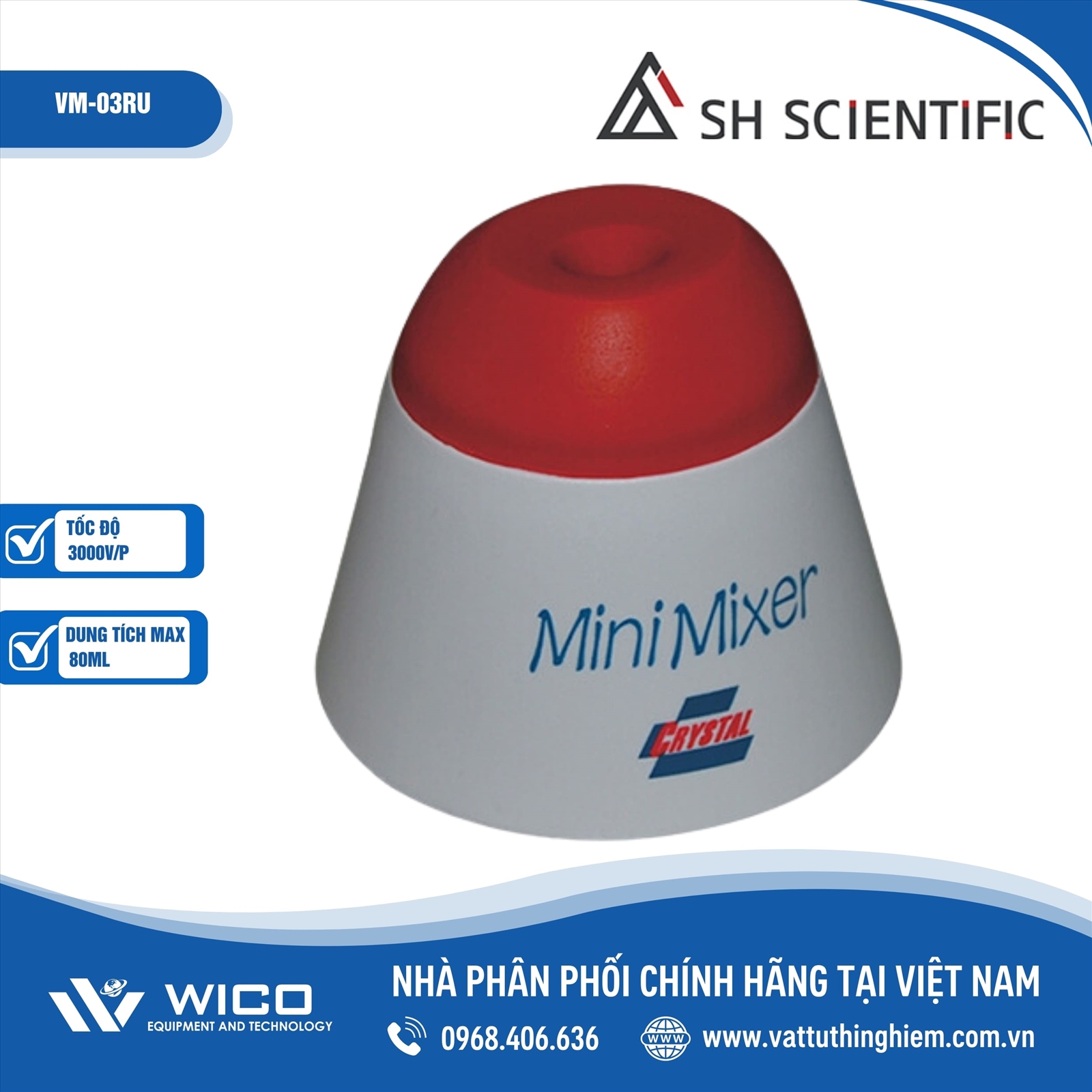Máy lắc Vortex mini Red Cap SH Scientific VM-03RU