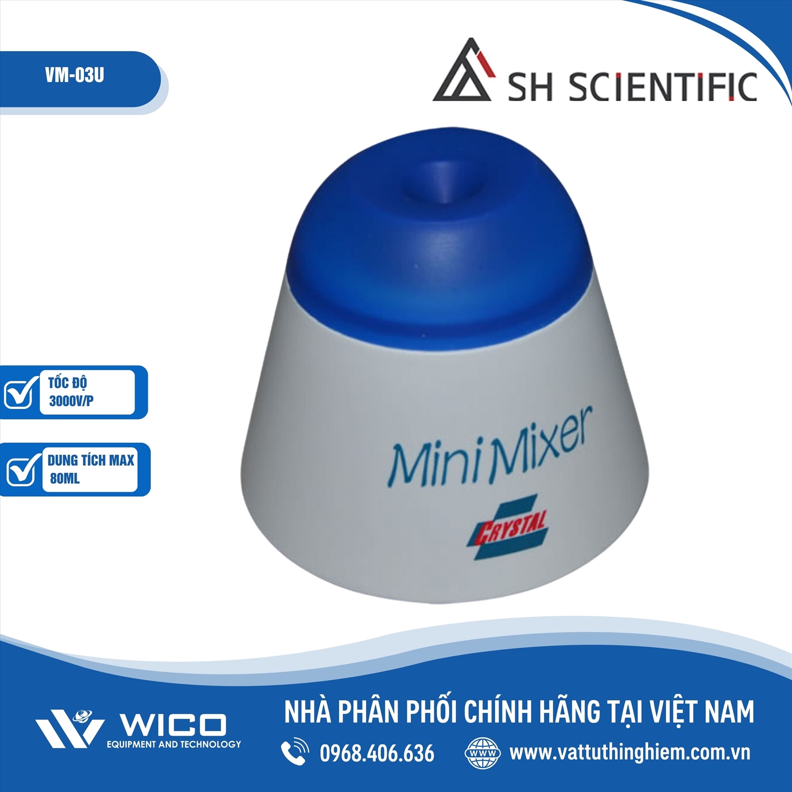 Máy lắc Vortex mini Blue Cap SH Scientific VM-03U