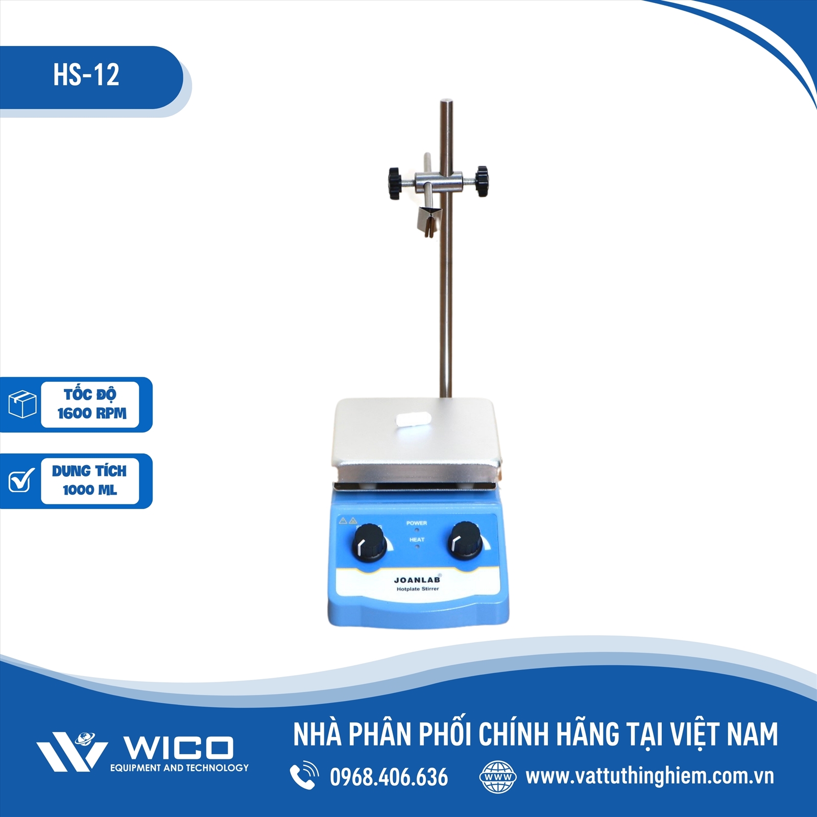 Máy Khuấy Từ Gia Nhiệt Joanlab HS-12
