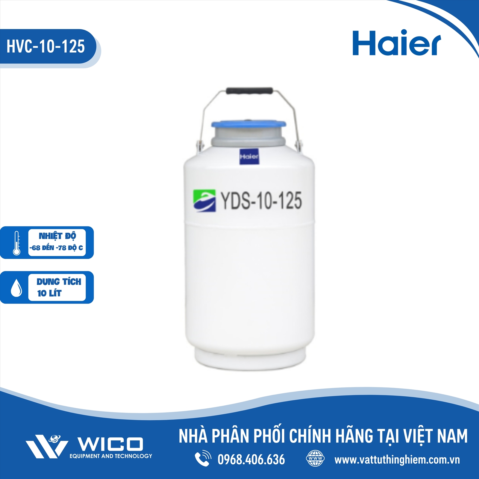 Bình đựng vận chuyển vắc xin Covid-19 Haier HVC-10-125