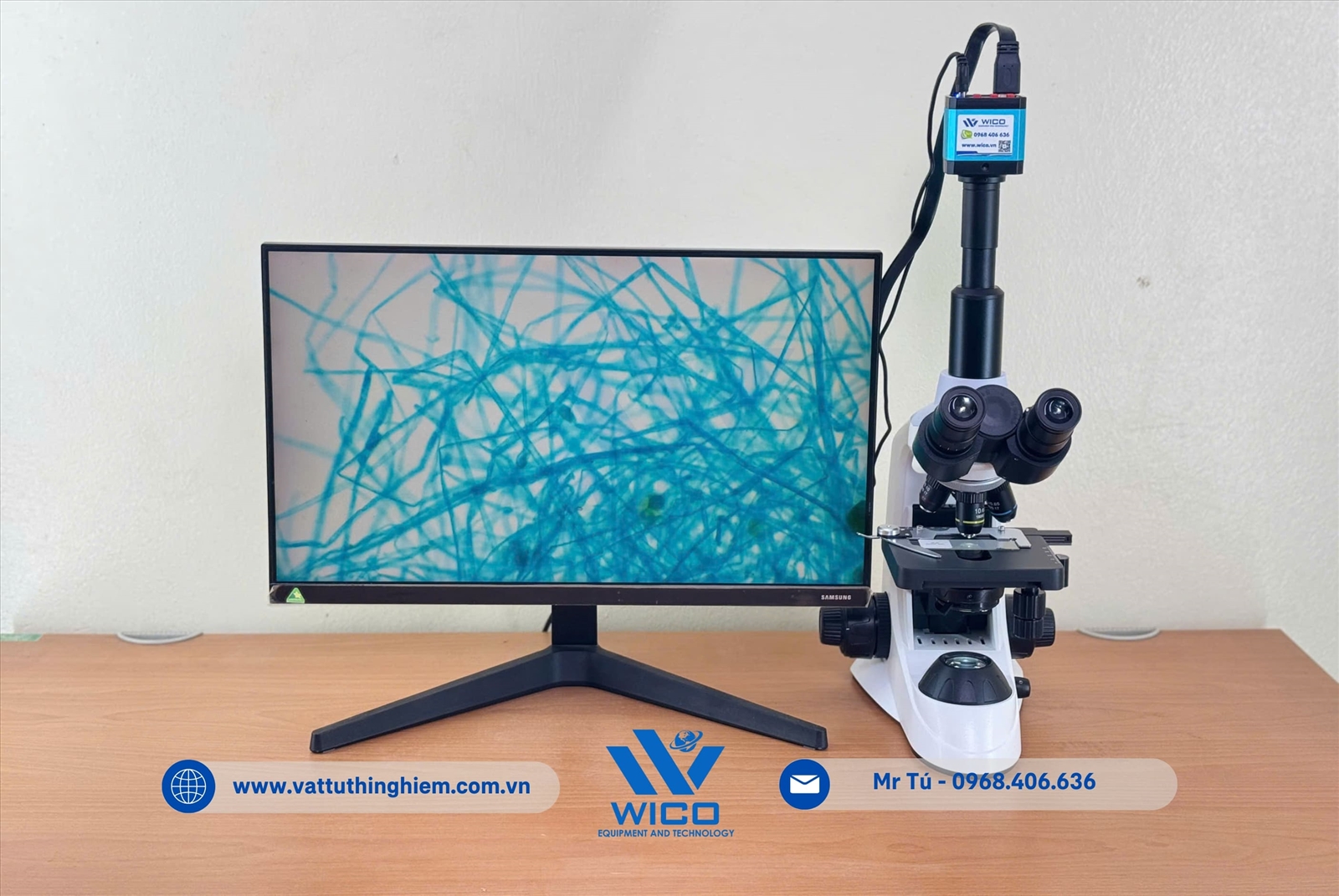 Bộ Kính Hiển Vi 3 Mắt ICC-1014 | Kết Nối Camera 14MP