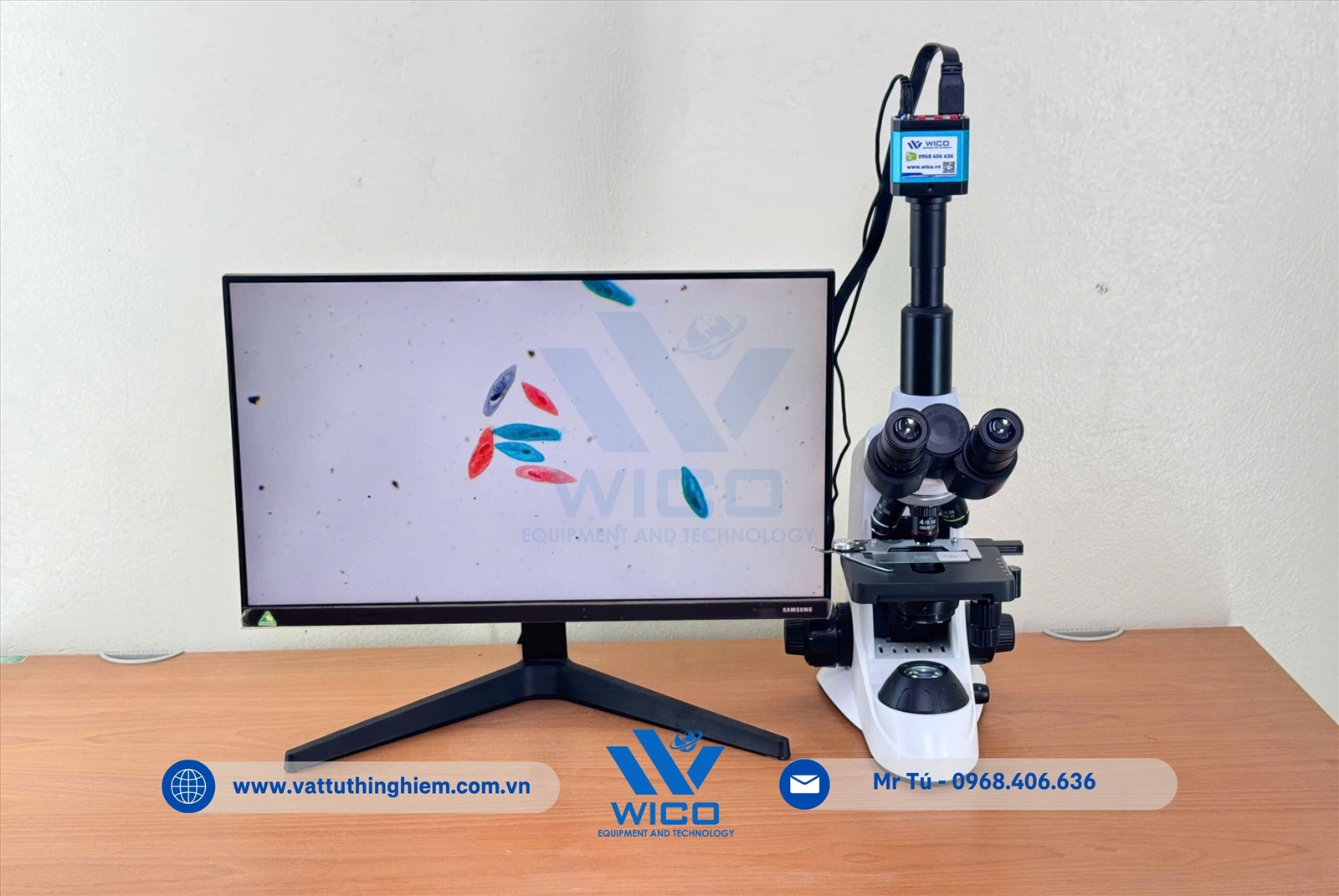 Bộ Kính Hiển Vi 3 Mắt ICC-1014 | Kết Nối Camera 14MP