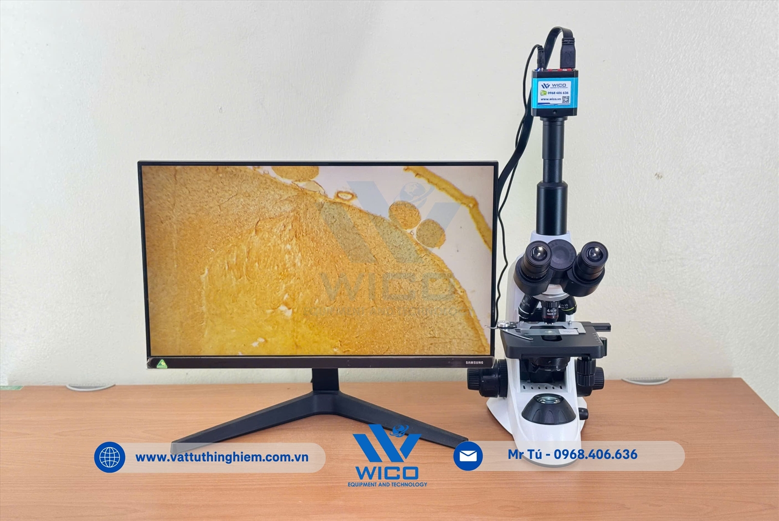 Bộ Kính Hiển Vi 3 Mắt ICC-1014 | Kết Nối Camera 14MP