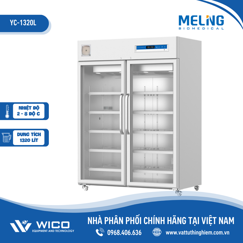 Tủ Bảo Quản Vacxin - Dược Phẩm 2-8 độ C Meiling YC-1320L | 1320 Lít
