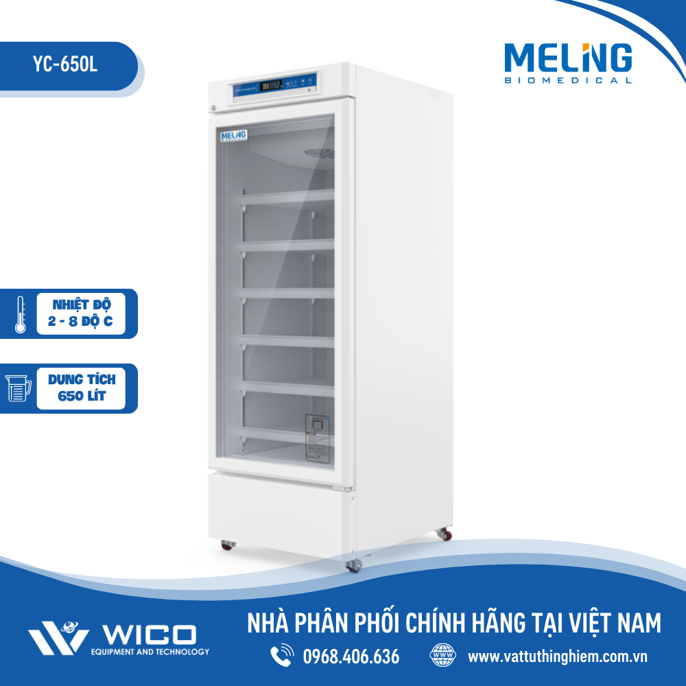 Tủ Bảo Quản Vacxin - Dược Phẩm 2-8 độ C Meiling YC-650L | 650 Lít