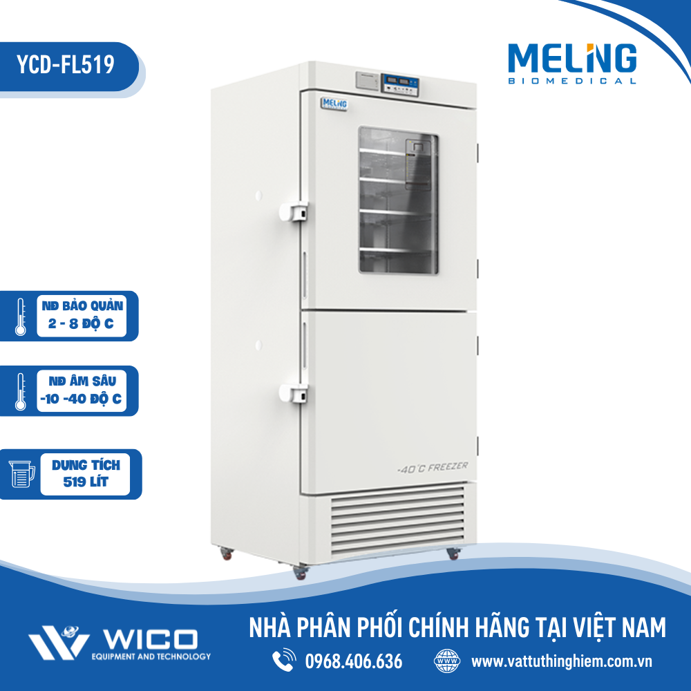 Tủ bảo quản 2 dải nhiệt độ Meiling YCD-FL519
