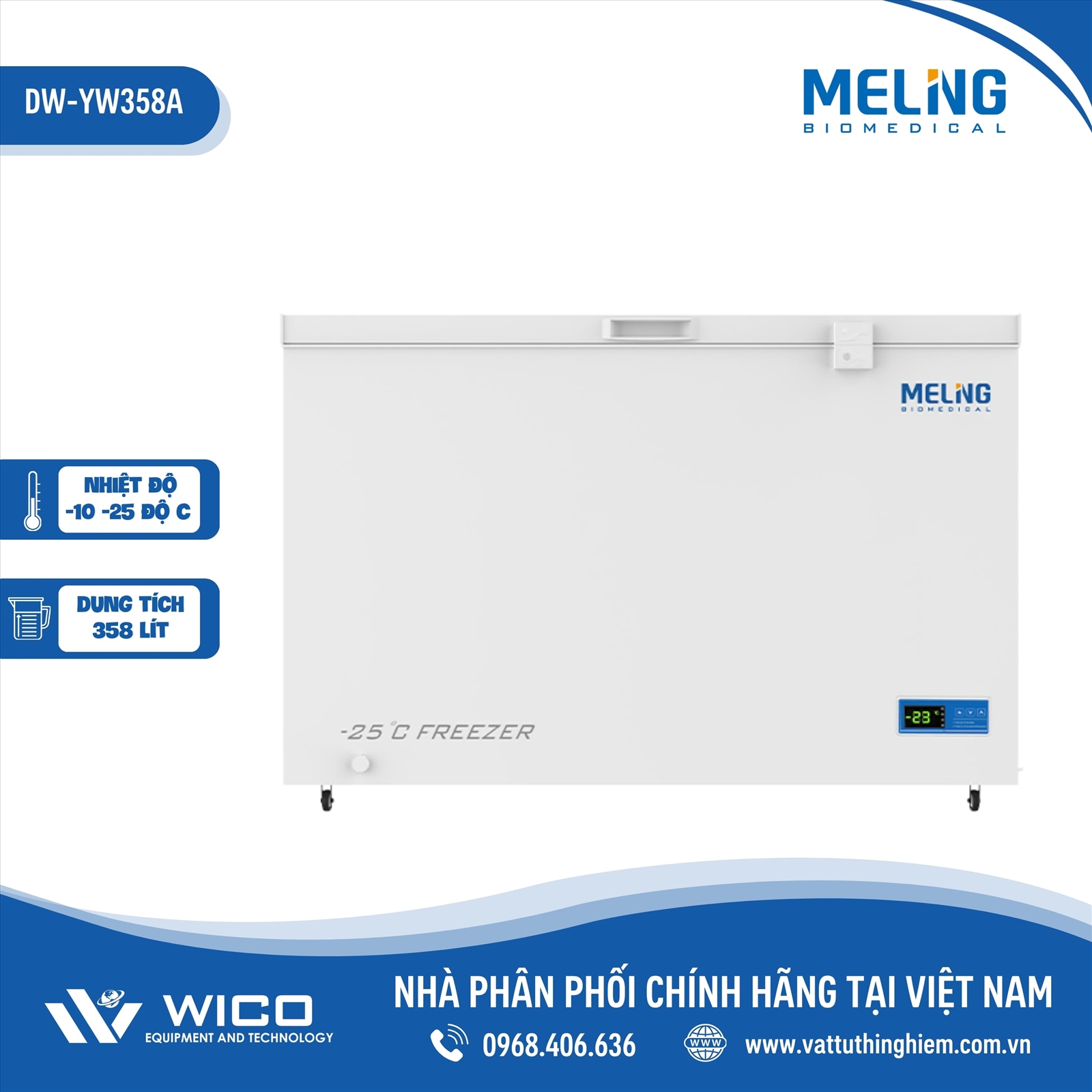 Tủ Lạnh Âm Sâu -25 độ C Meling DW-YW508A | 508 Lít