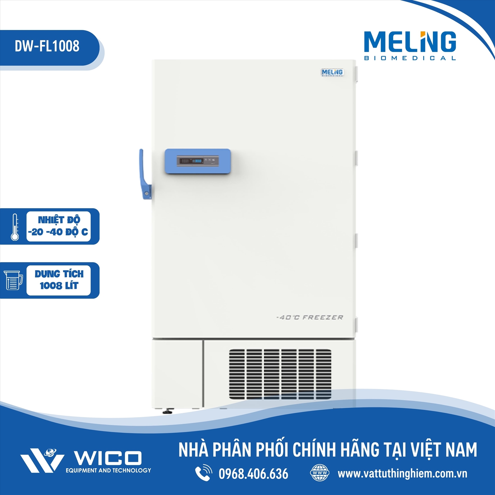Tủ Lạnh Âm Sâu -40 độ C Meiling DW-FL1008 | 1008 Lít