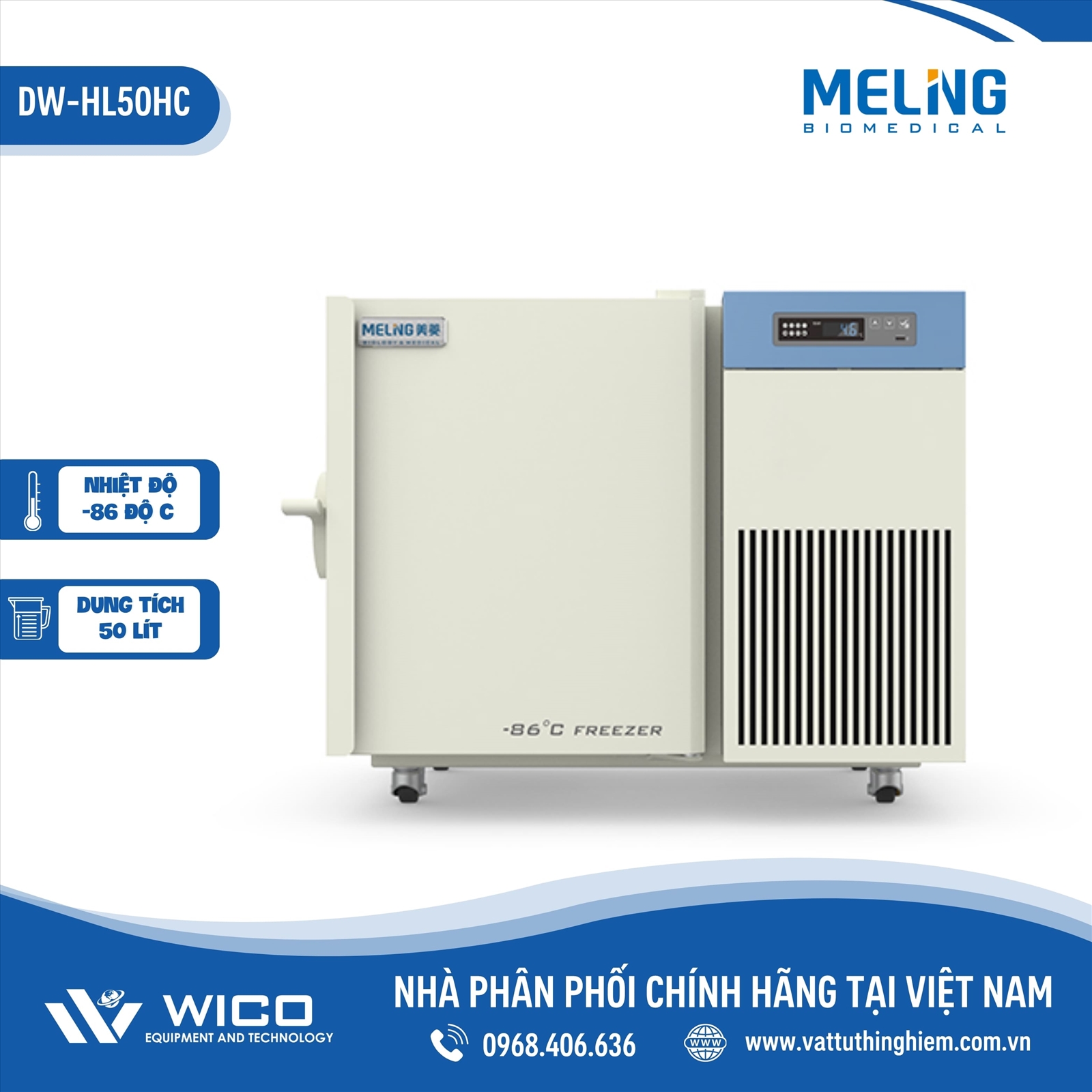 Tủ Lạnh Âm Sâu -86 Độ C Meiling DW-HW50HC | 50 Lít
