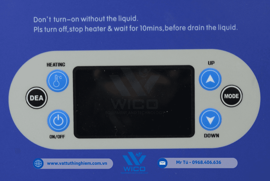 Bể rửa siêu âm WUC-50  được thiết kế màn hình LCD tiện dụng