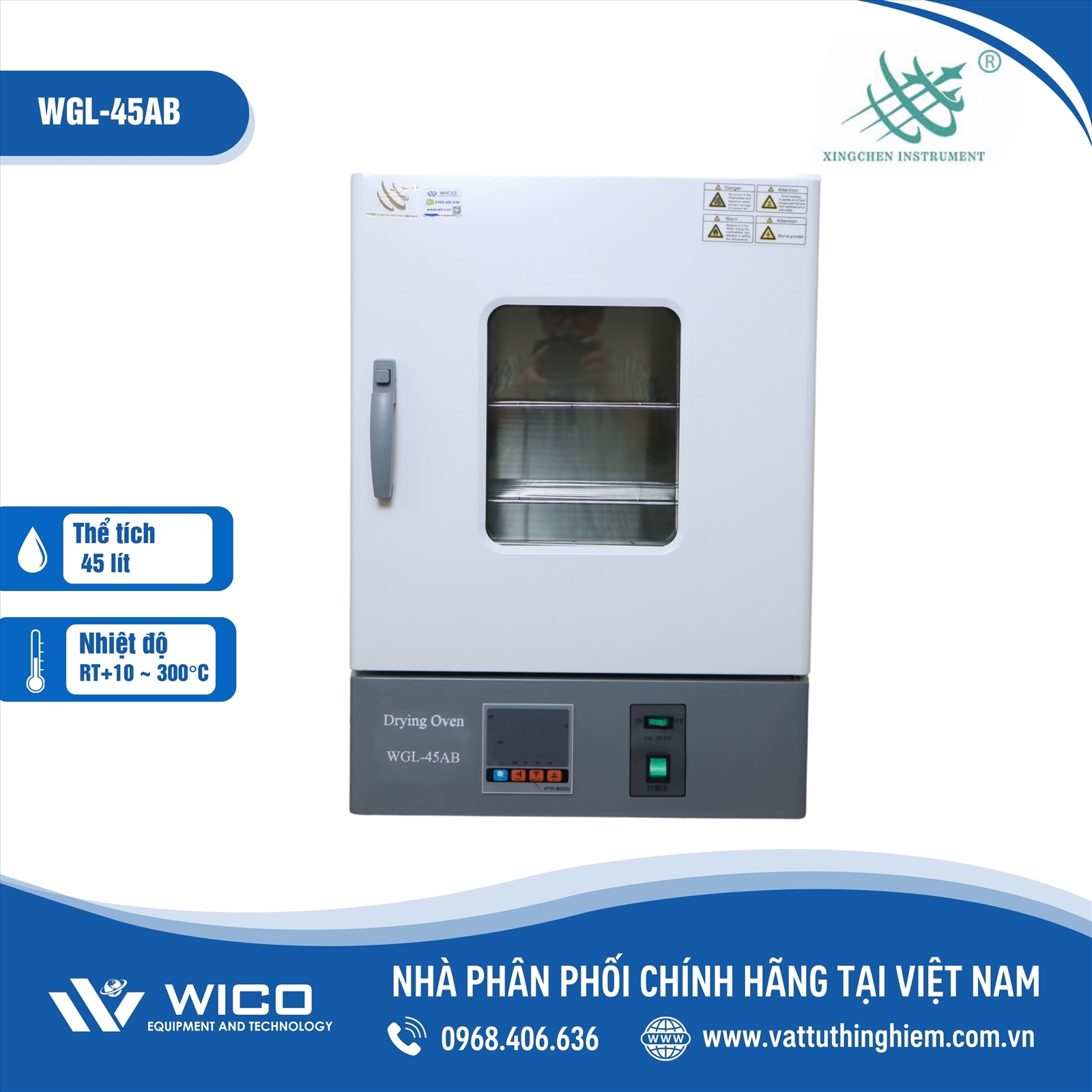 Tủ sấy đối lưu cưỡng bức 300 độ WGL-45AB 45 Lít
