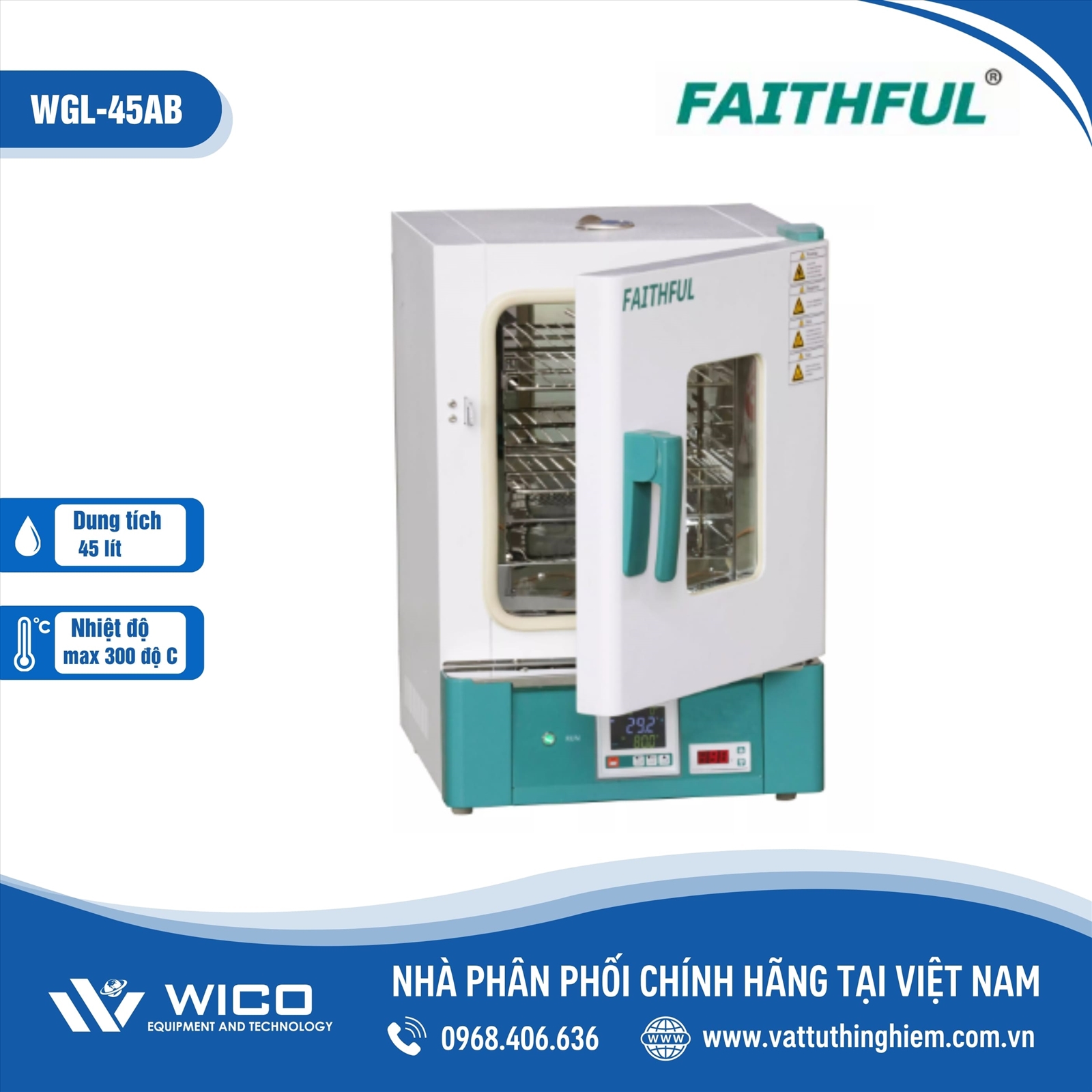 Tủ sấy 300 độ C 45 lít Trung Quốc WGL-45B (Faithful)