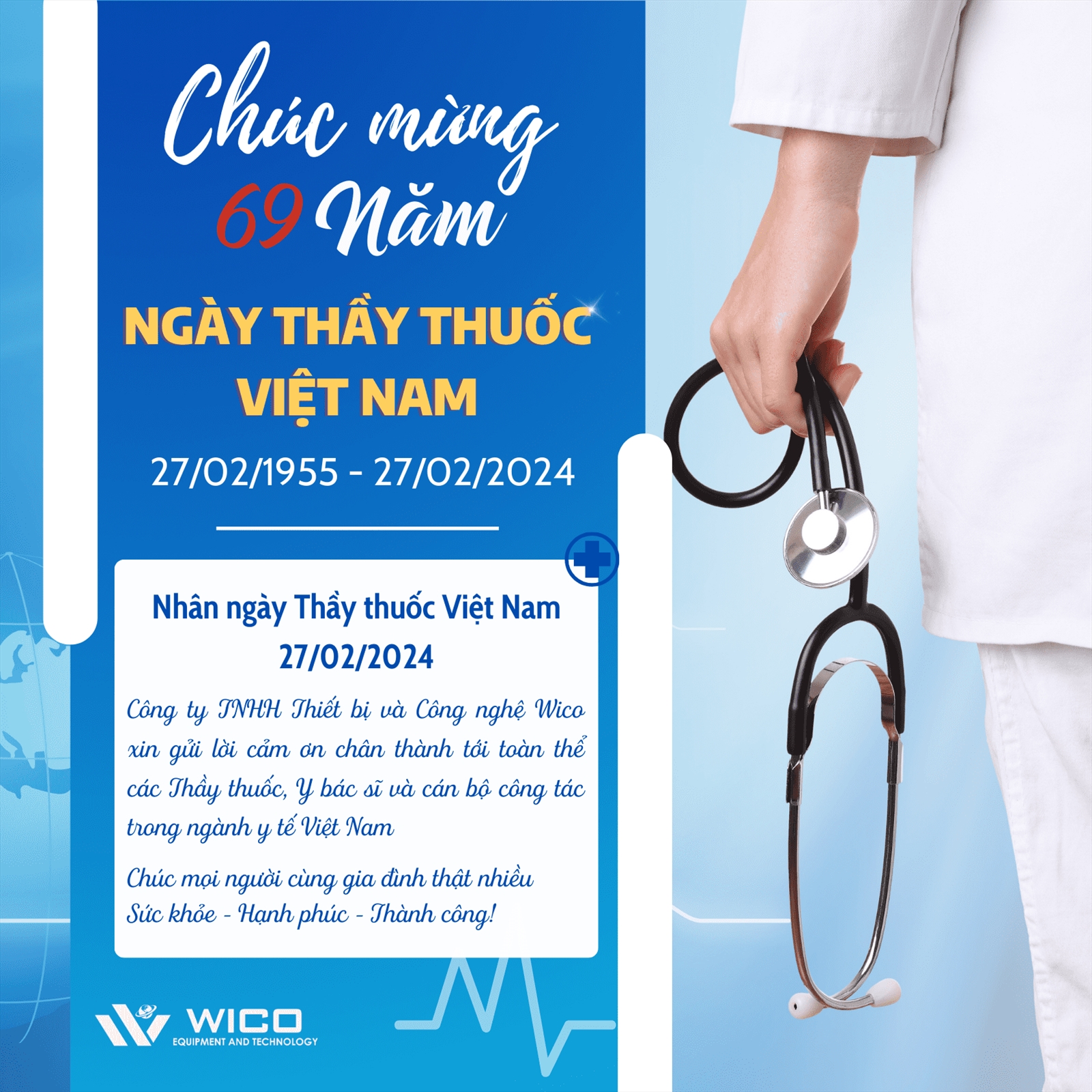 Wico Chúc Mừng Ngày Thầy Thuốc Việt Nam 27/02/2024
