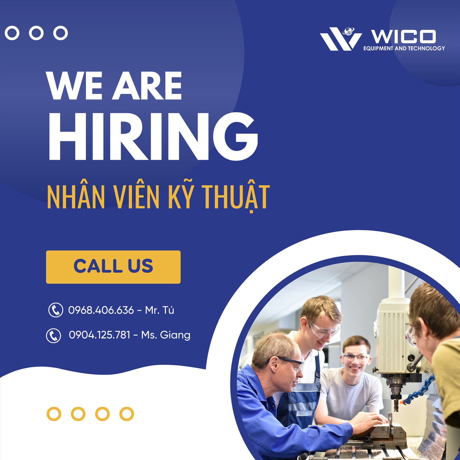 WICO - Tuyển dụng nhân viên kỹ thuật 06-2022