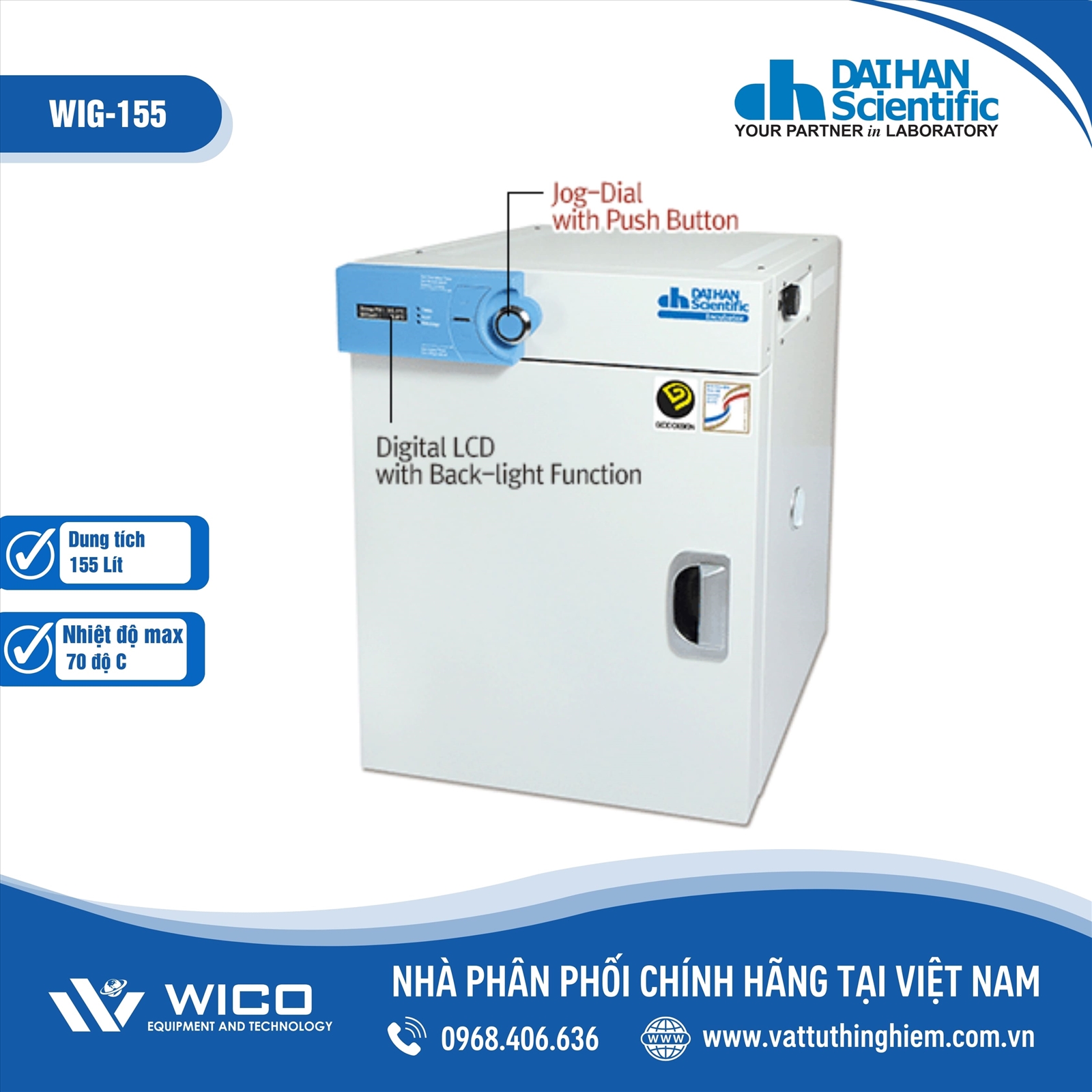 Tủ ấm 155 lít Daihan WIG-155