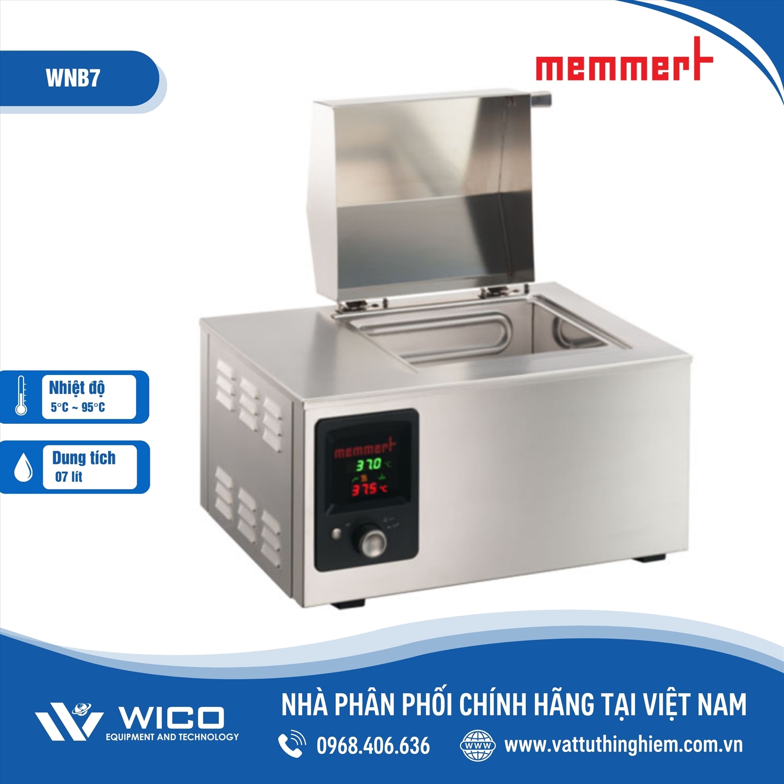 Bể cách thủy 7 lít Memmert WNB7