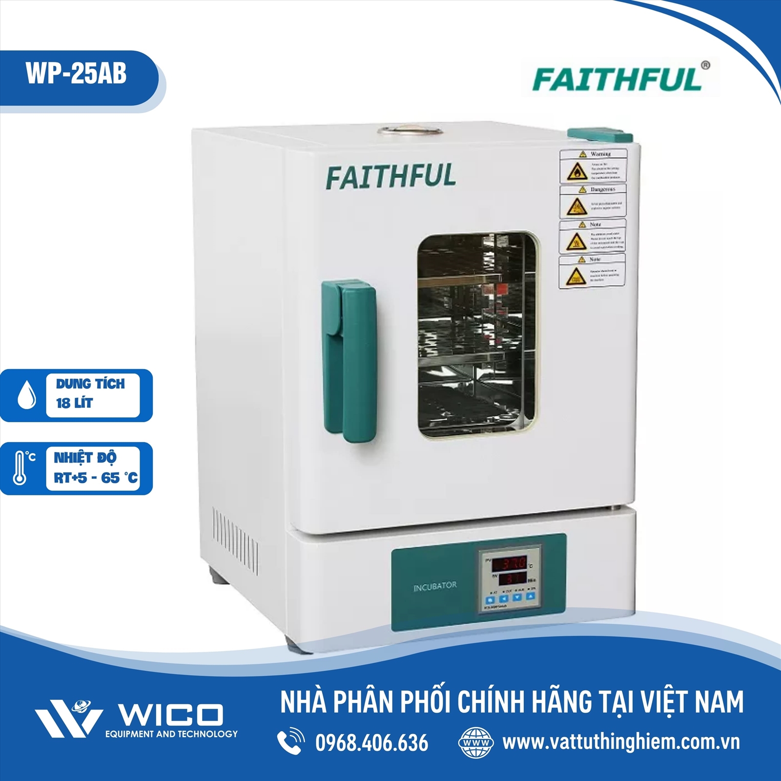 Tủ ấm vi sinh 18 lít Trung Quốc WP-25AB (Faithful)