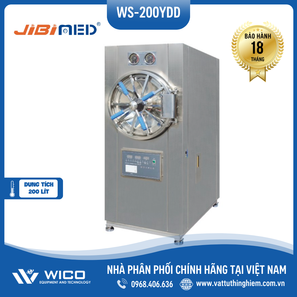 Nồi Hấp Tiệt Trùng Nằm Ngang Jibimed WS-200YDD