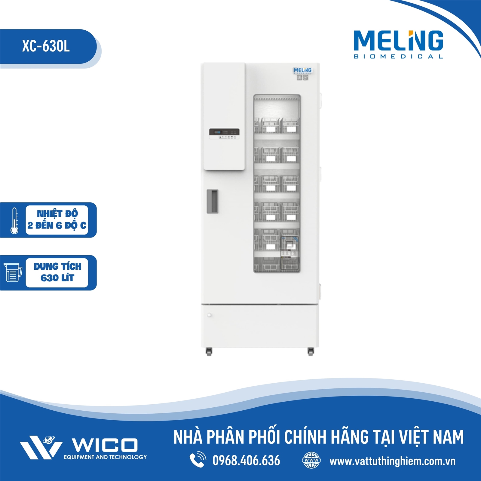 Tủ Trữ Máu Chuyên Dụng Meiling XC-630L | 630 lít