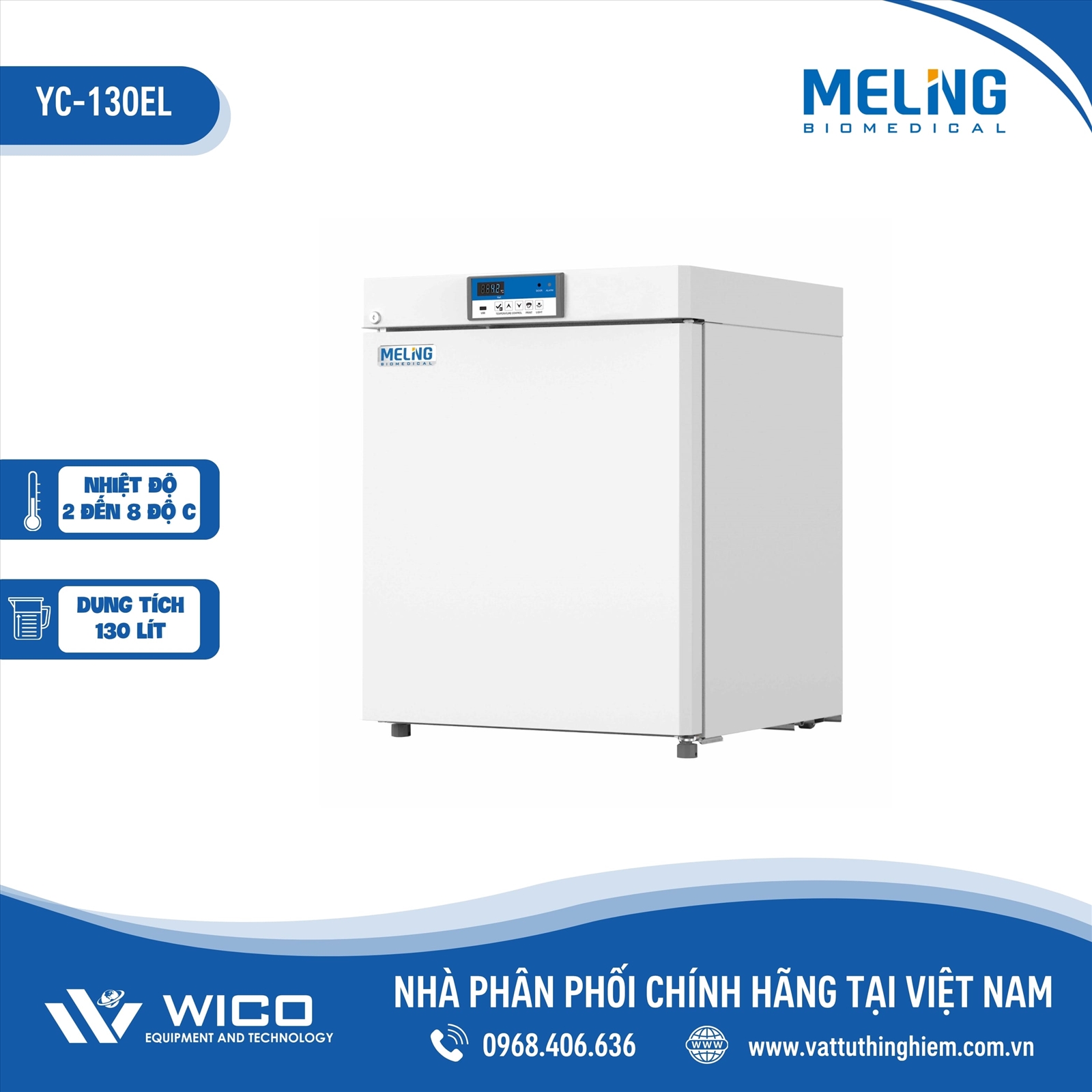 Tủ Bảo Quản Vacxin - Dược Phẩm 2-8 Độ C Meiling YC-130EL | 130 Lít