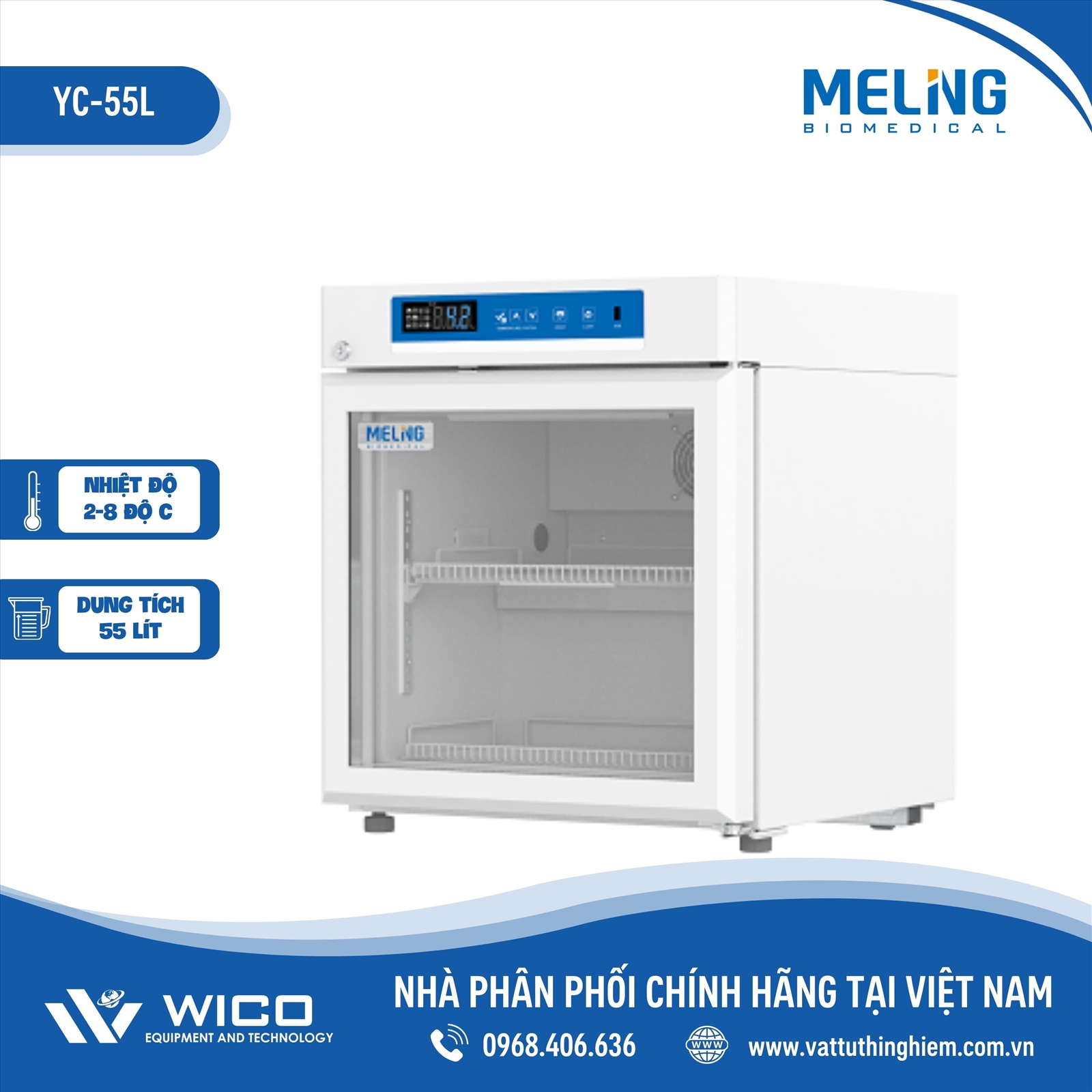 Tủ Lạnh Bảo Quản Dược/Vaccine Meiling YC-55L