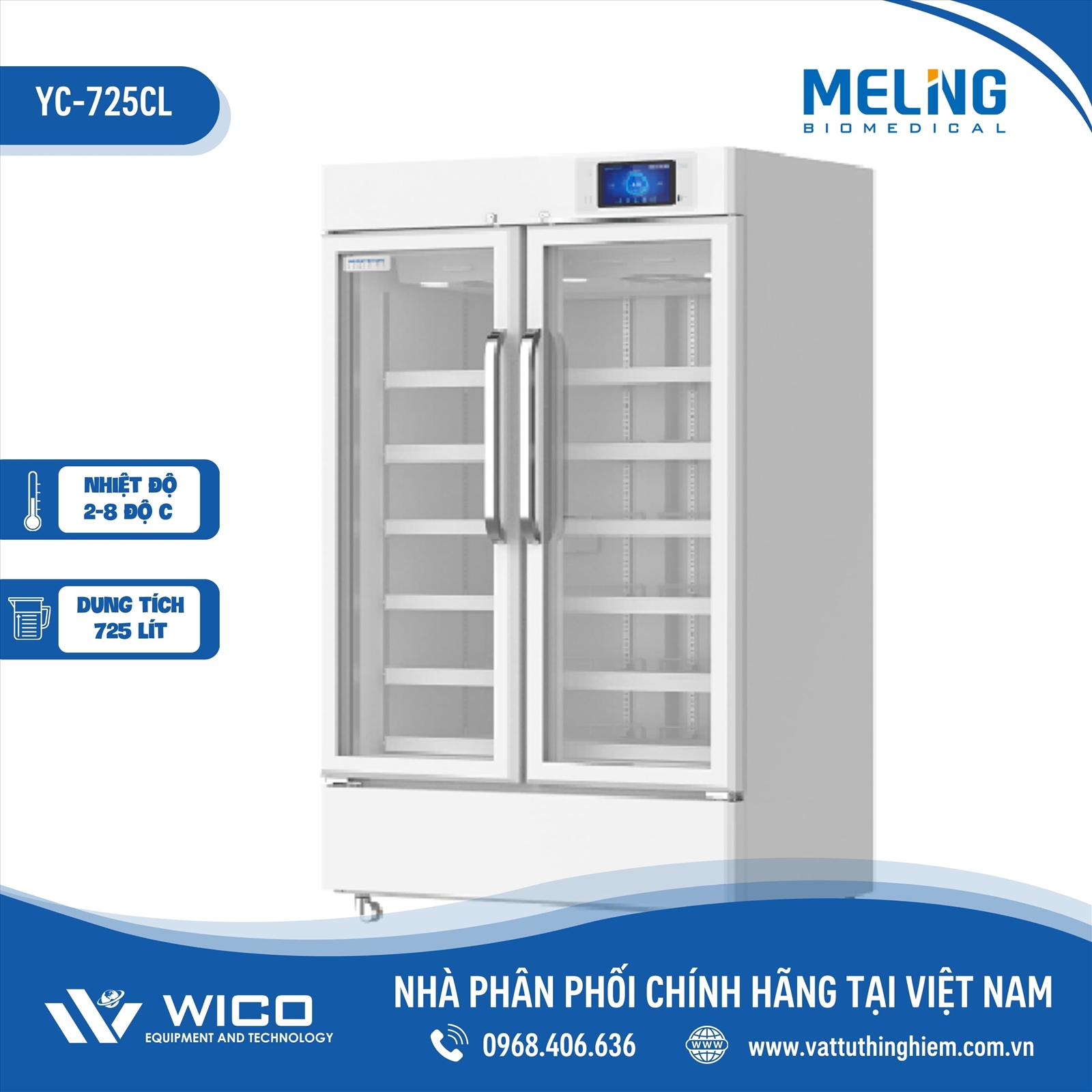Tủ Lạnh Bảo Quản Dược/Vaccine Meiling YC-725CL | 725 Lít