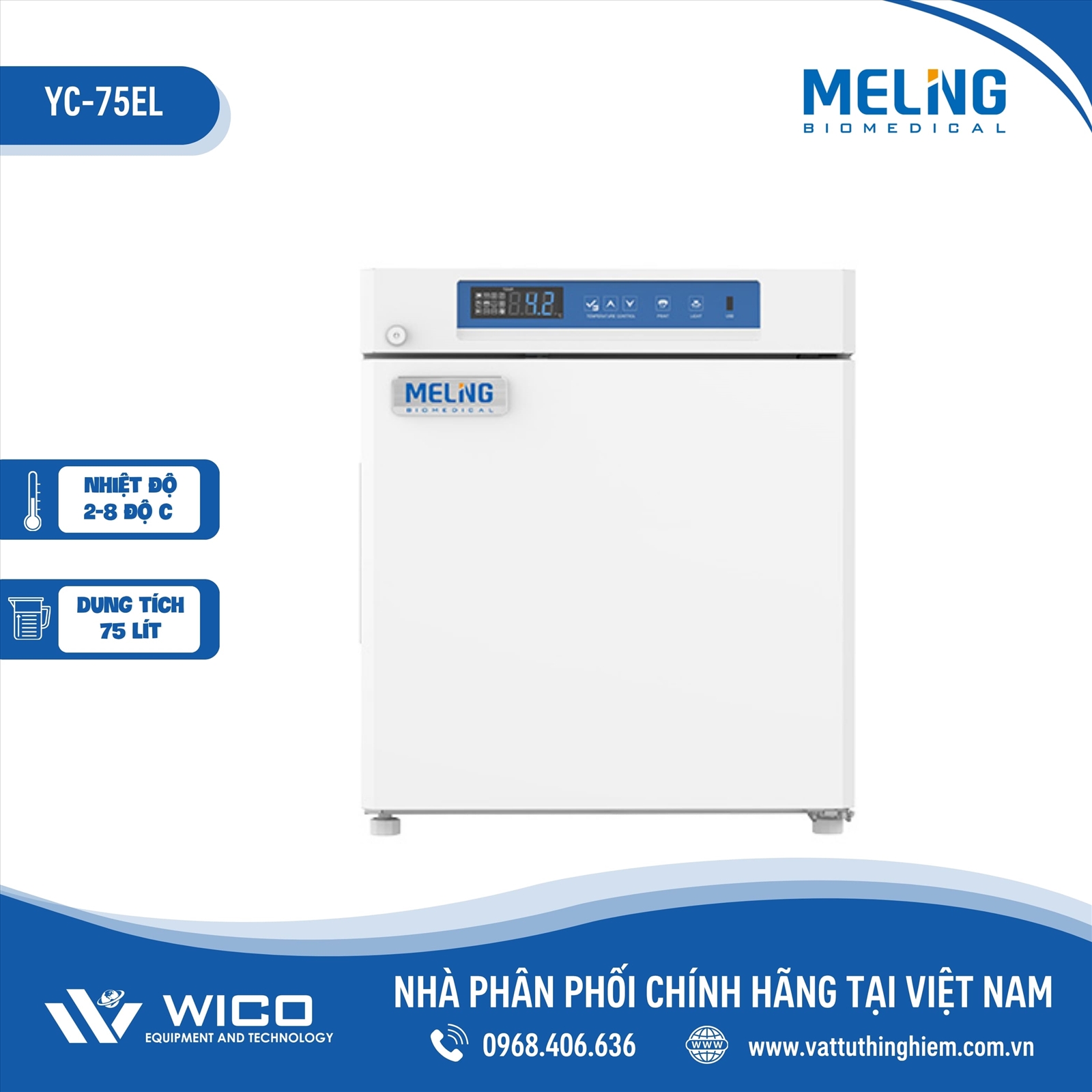 Tủ Lạnh Bảo Quản Dược/Vaccine Meiling YC-75EL