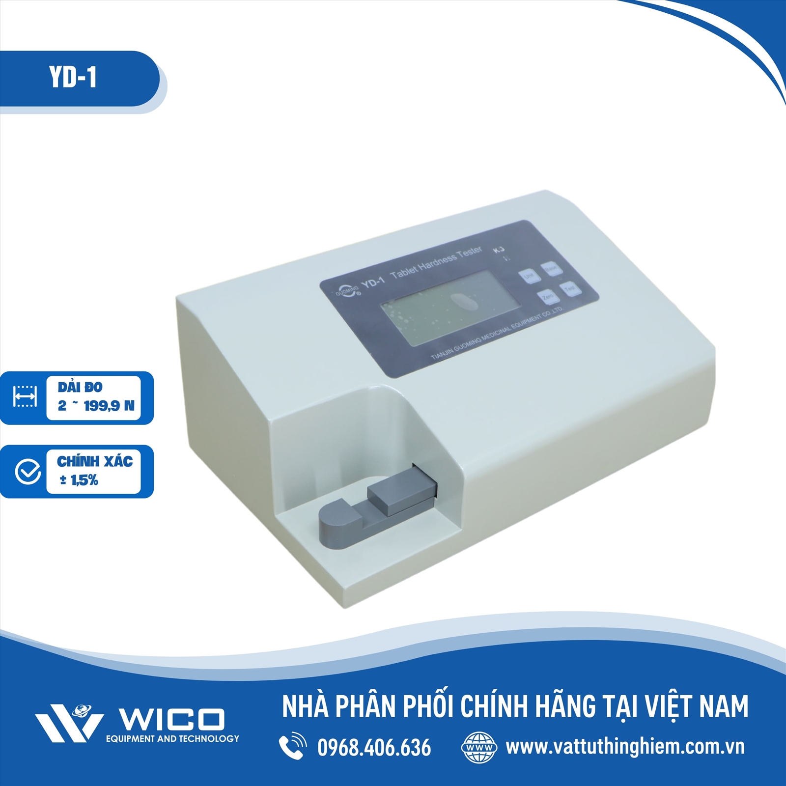 Máy Đo Độ Cứng Thuốc Viên YD-1 | Hãng Guoming