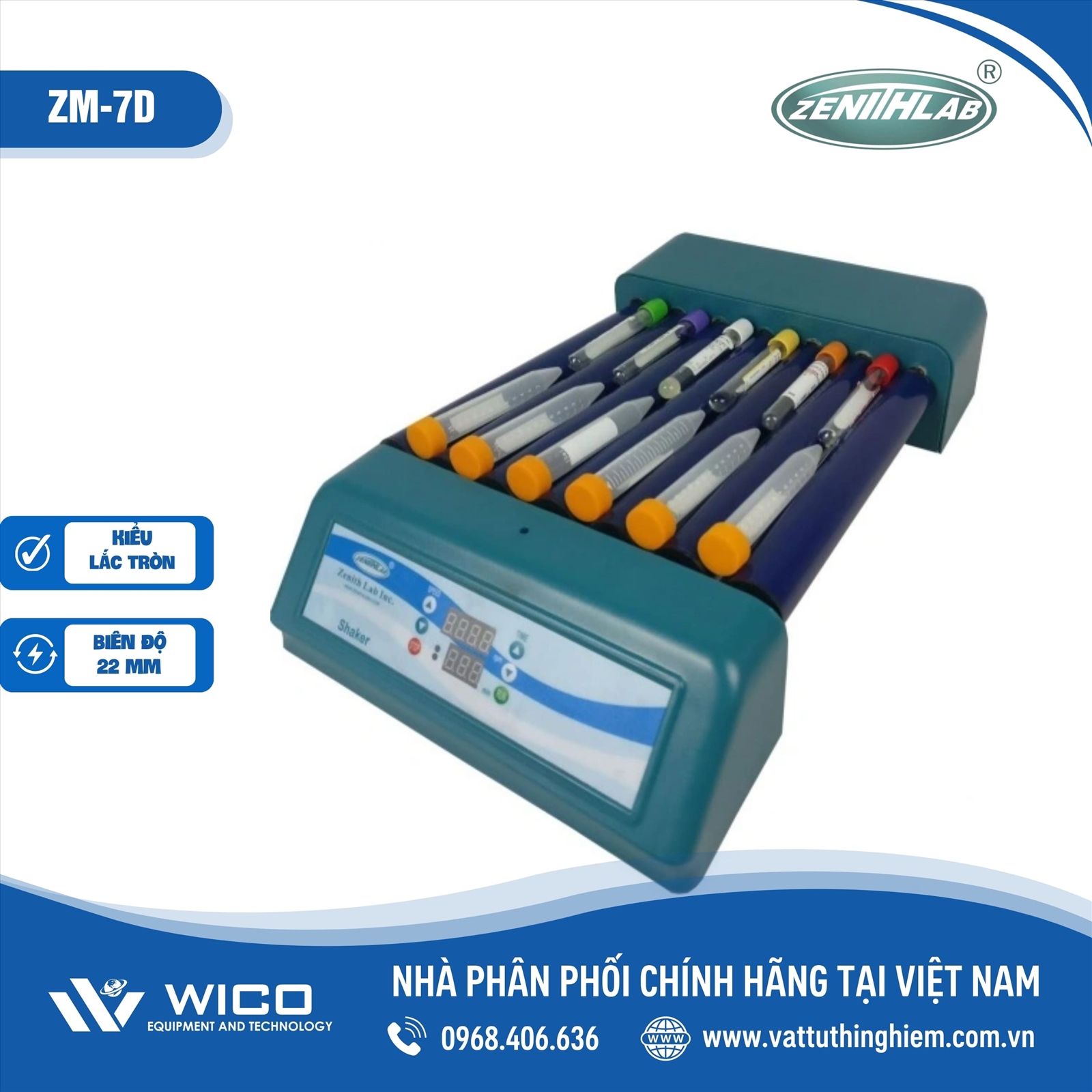 Máy lắc ống máu hiện số Zenith ZM-7D (kiểu con lăn)