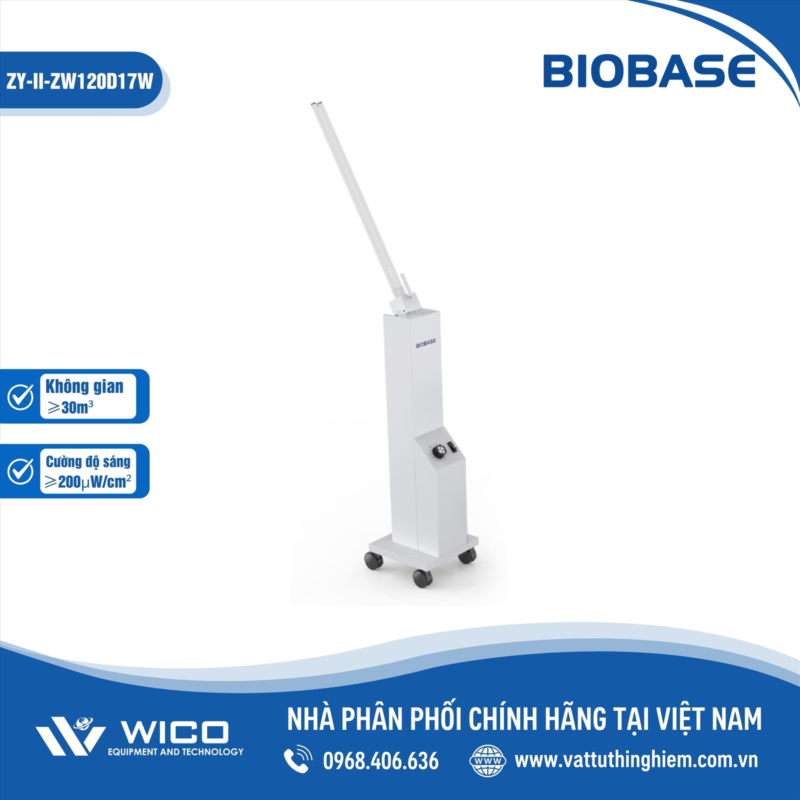 Xe đẩy khử trùng UV Biobase ZY-II-ZW120D17W